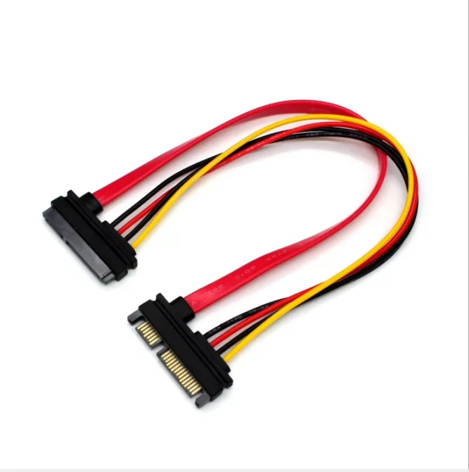 30CM-SATA-22PIN-Male-to-Female-Data-Power-Extension-Cable-SATA-715-Pin-Hard-Disk-Data-Cable