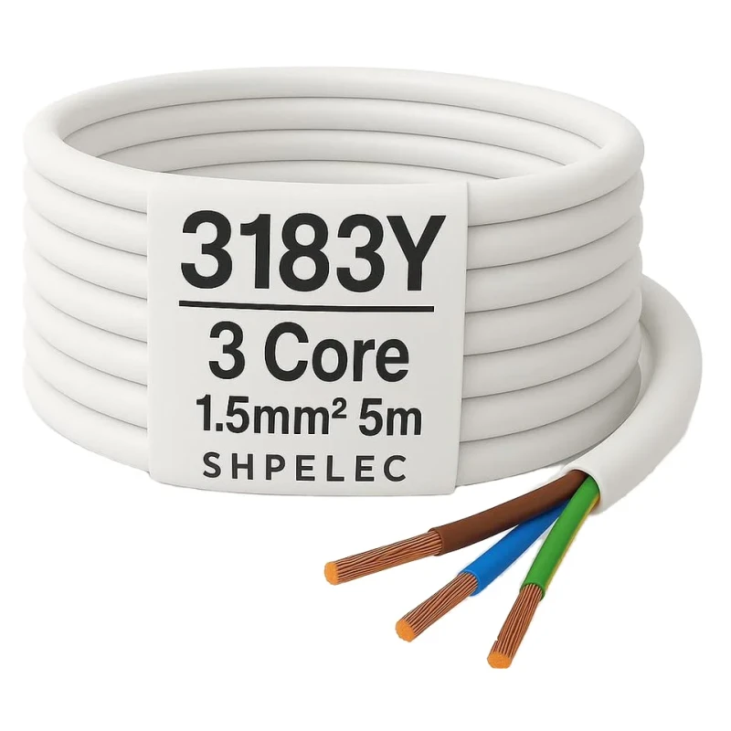 3183Y-Flexible-White-PVC-LED-Lighting-Cable-with-NEMA-Female-End-IP33-5m-0.75mm-2.5mm-Thickness-Power-and-Extension-Cords