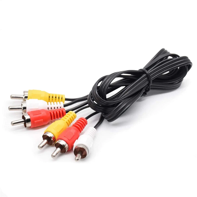 3RCA-Audio-Video-Cable-Nickel-Plated-RCA-Male-Plug-to-Male-Braided-Shielding-PVC-Jacket-for-Speaker-DVD-Player