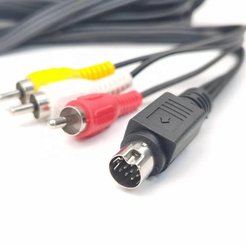 3RCA-to-10-Mini-Pin-DIN-Audio-Video-Cable