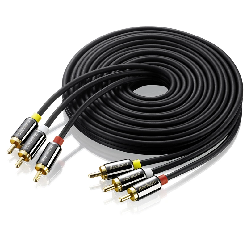 3RCA-to-3RCA-Male-to-Male-Audio-Video-AV-Cable-FoilMetal-Wrapped-Shielded-for-DVD-TV