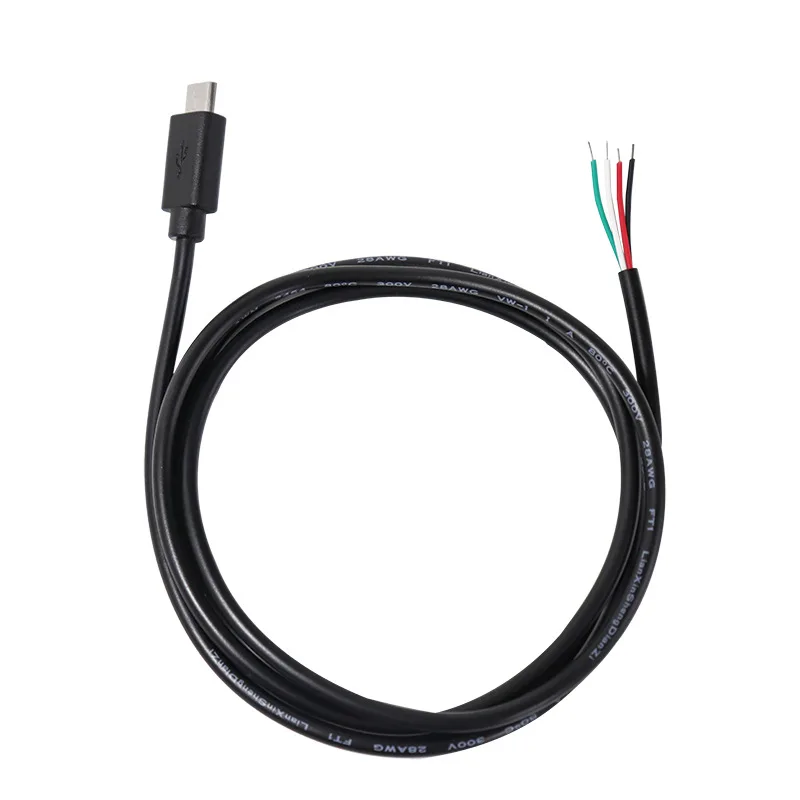 4-Core-2-Core-Micro-USB-Cable-Tinned-Copper-Conductor-2A-Data-Transfer-PVC-Jacket-Braid-Shielding-for-Camera