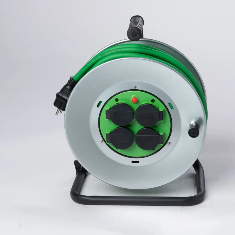 4-Way-Electric-Extension-Cord-Cable-Reel-Drum-German-Iron-Metal-Stand-Power-Cords-Extension-Cords