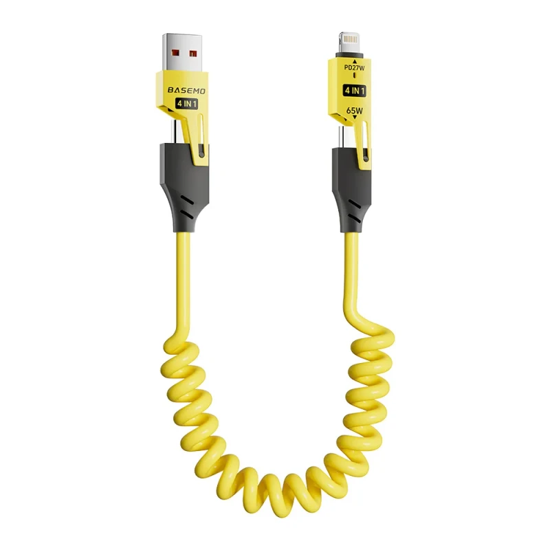 4-in-1-Retractable-Spring-Data-Cable-65W-Super-Fast-Charging-Compatible-with-Android-iPhone-and-Type-C-Devices