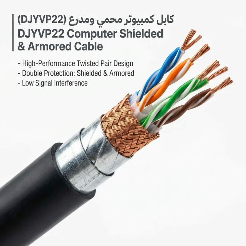 450-750V-Shielded-Computer-Cable-PE-Insulated-Steel-Tape-Armored-Multicore-Signal-Instrument-DJYVP22-Cable