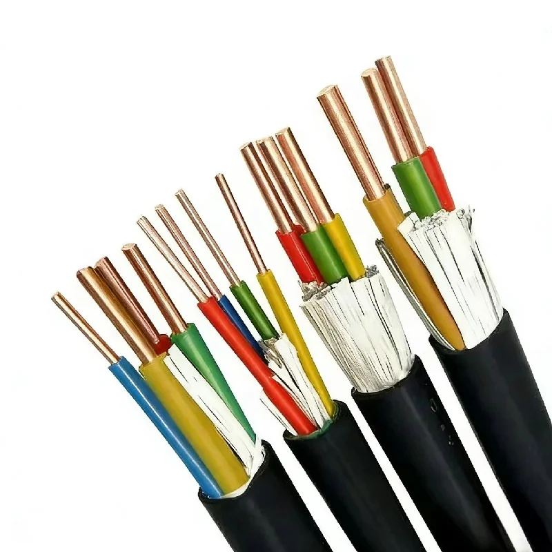 450-750V-Shielded-Control-Cable-12D-Bending-Radius-Copper-Tape-Shielded-PVC-Sheath-Drain-Wire
