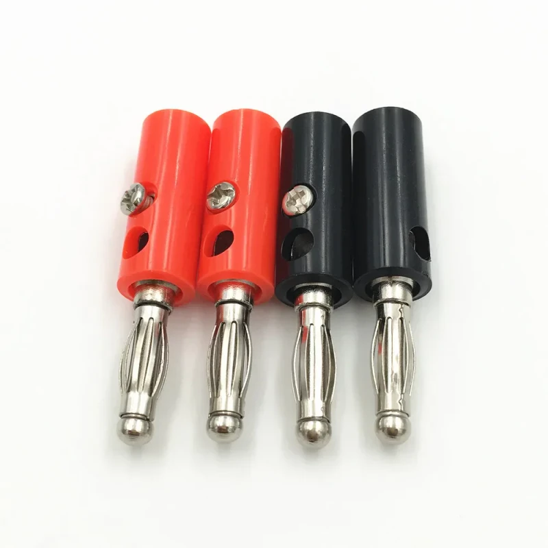 4mm-Banana-Male-Plug-Jack-Screw-Type-Black-Red-Wire-Audio-Speaker-Cable-Connector