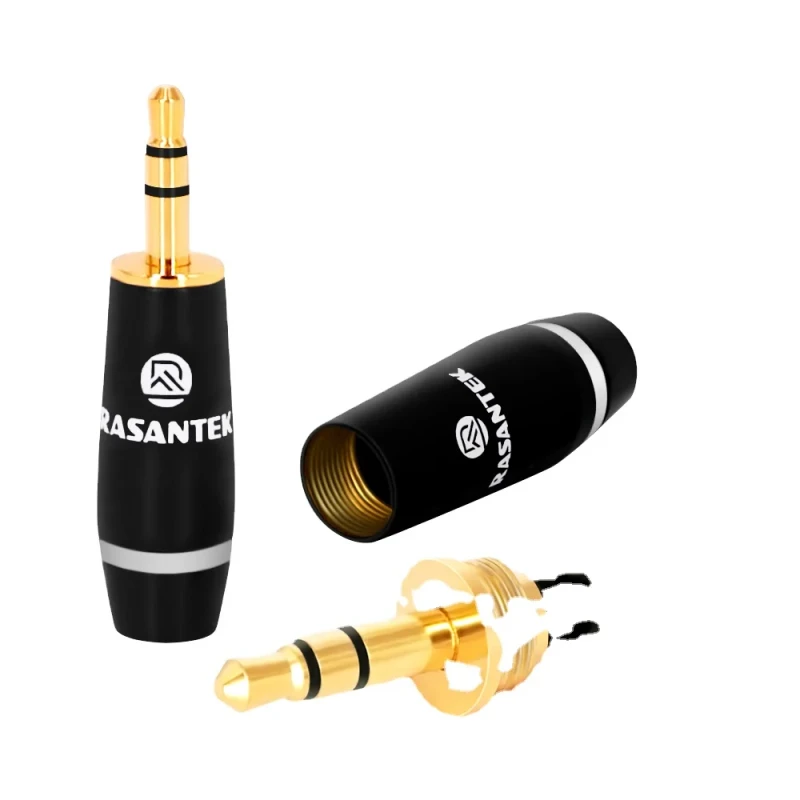 5.5mm-Audio-Connector-Gold-plated-Brass-Stereo-Plug-Black-Frosted-Paint-Soldering-Connect-1-8-Audio-Jack