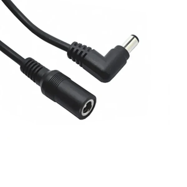 5.5x2.5-Audio-Jack-Adapter-Connector-Extension-Cable-Black-Right-Angle-5525-DC-Connector-5.5-2.5MM-DC-Power-Cable