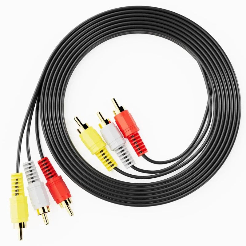 6-Feet-3-RCA-Audio-Video-Composite-Cable-PVC-Jacket-Male-to-Male-Connection-for-Television-DVD-Player-Microphone-Monitor
