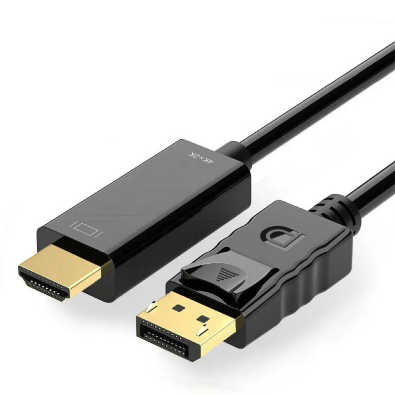 6-Ft-4K-Display-Port-DP-to-HDTV-Cable-1.8M-Male-to-Male-PVC-Jacket-and-Braid-Shielding-for-Computer-Stock