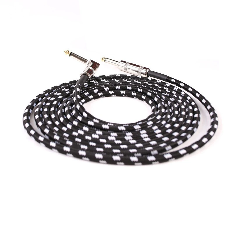 6.35mm-Straight-Male-to-6.35mm-Right-Angle-Male-Professional-Guitar-Cable-for-Instrument-Equipments