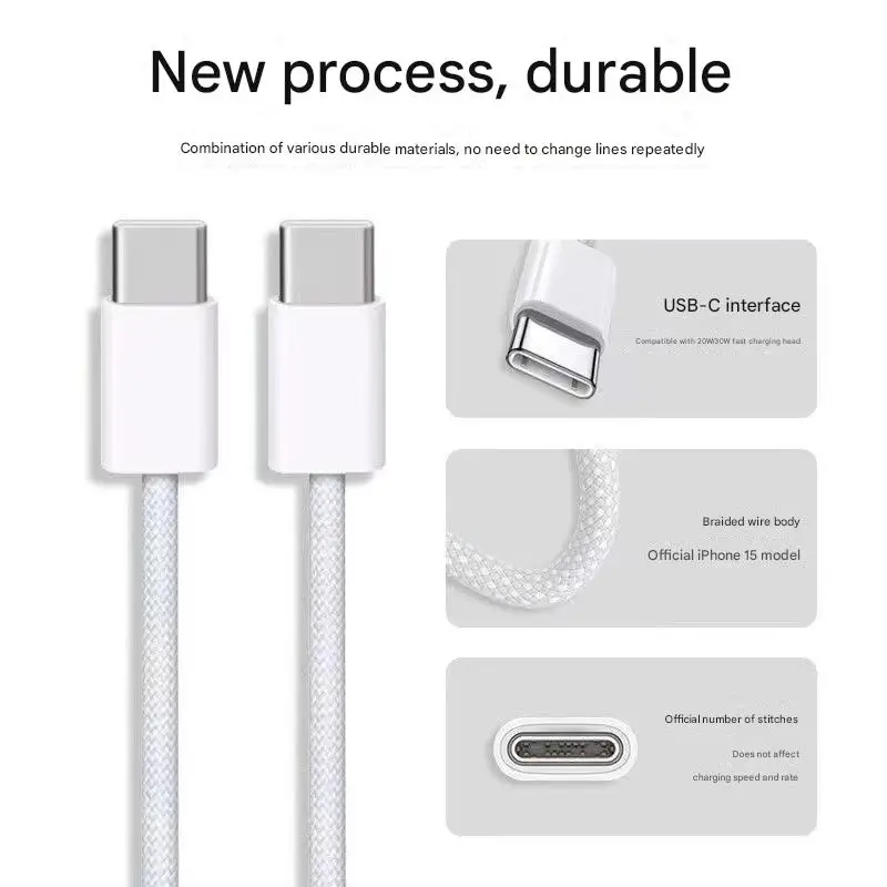 60W-Braided-Data-Cable-with-Dual-Type-C-Ports-15Pro-PD40W-Charging-Nylon-Jacket-Fast-Charging-5A-Super-Fast-Speed-Box-Package