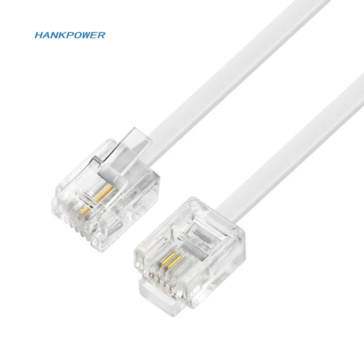 6P2C-2-Cores-6P4C-4-Cores-Telephone-Cable-RJ11-Flat-Landline-Telephone-Connection-Cable