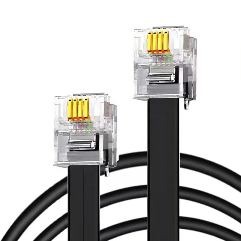 6P2C-6P4C-flat-telephone-cable-4-wire-rj11-connector-2-4-5-10-20m-telephone-cable-White-flexible-telephone-cable