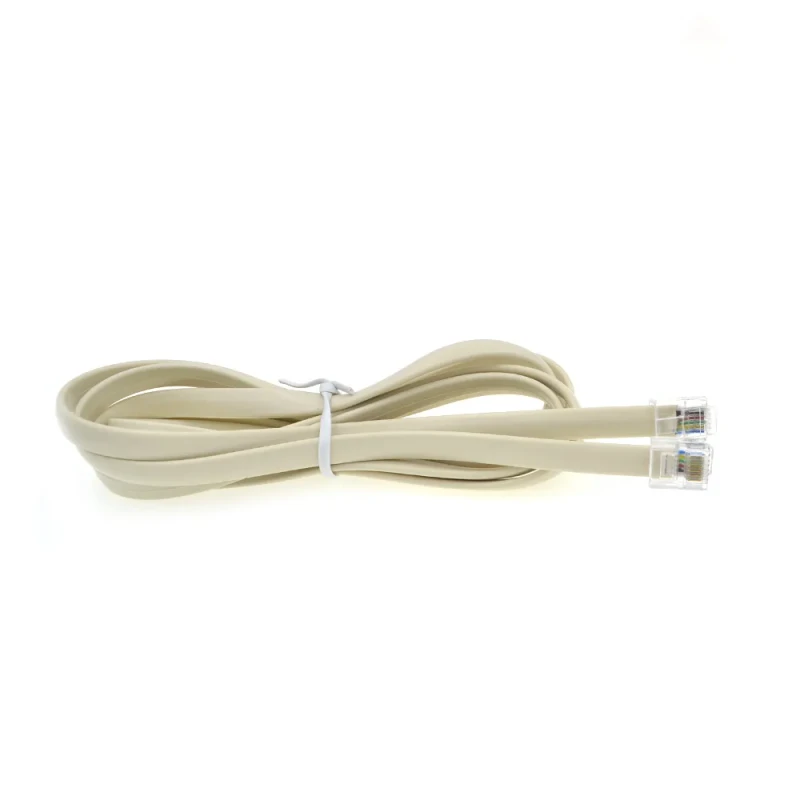 6P6C-6P6C-Male-Indoor-Jumper-Cable-Reverse-Wire-Connection-Telephone-Cords-with-PVC-Jacket-and-Copper-Conductor