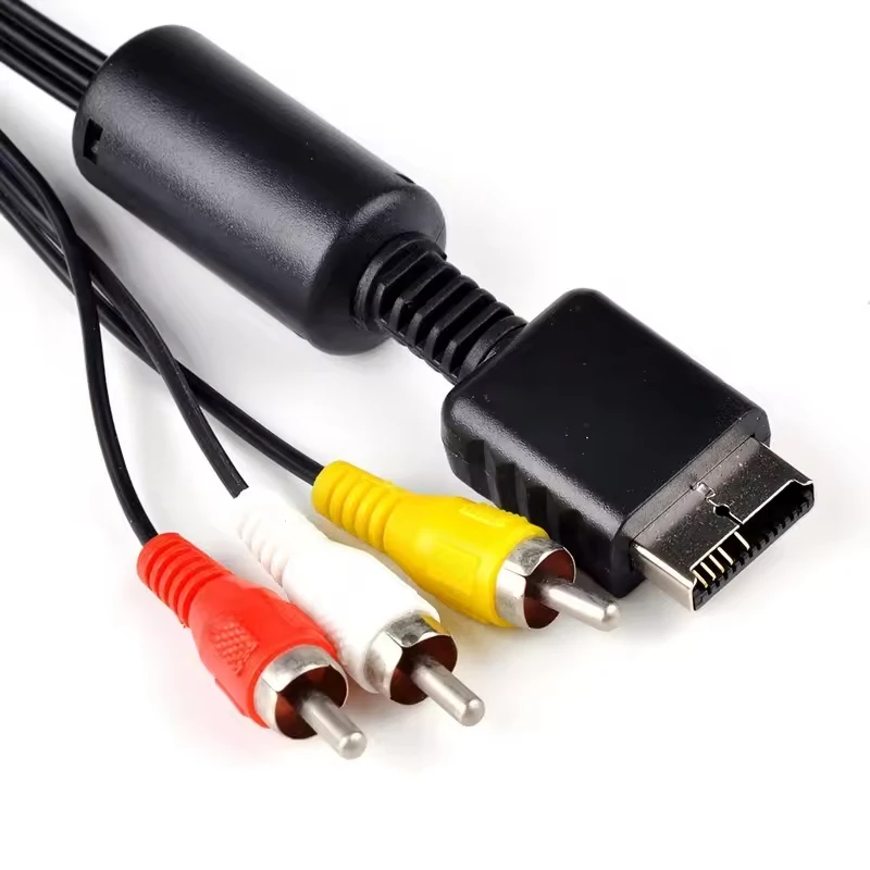 6ft-1.8m-Composite-AV-Cable-for-Sony-PS2-Stereo-RCA-Audio-Video-Cord-for-PS-2-Console