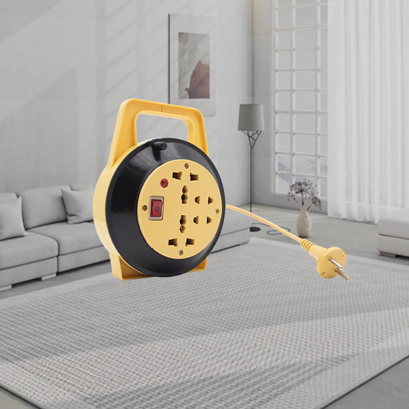 8301B-Power-Extension-Cords-Cable-Reel-IEC-BS-Home-Appliance-EU-Plug-8-Yards