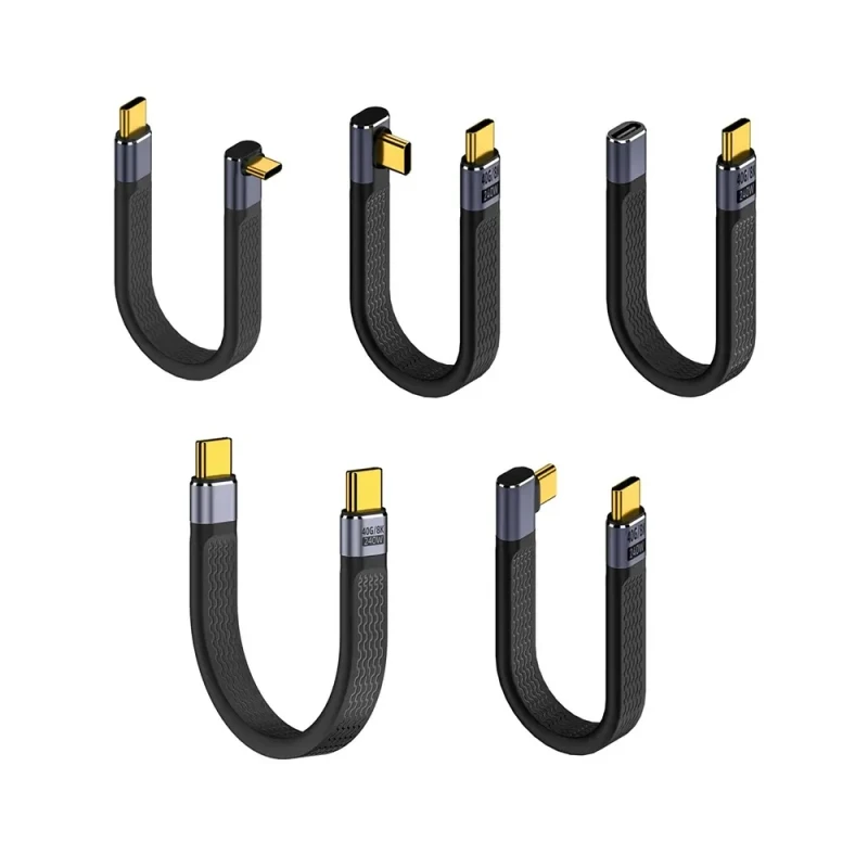 8K-40Gbps-USB4-Type-C-to-Type-C-Audio-Video-Short-Data-Cable-PD-240W-Fast-Charging-USB-4-Type-C-Thunderbolt-3-4-FPC-Flat-Cable