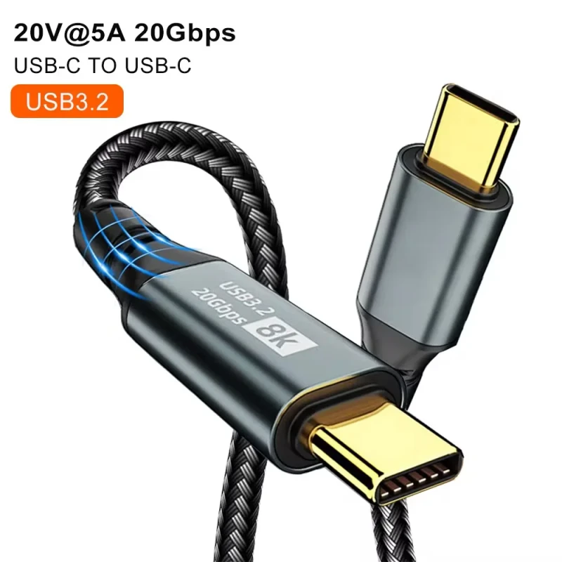 8K-60Hz-20Gbps-USB-3.2-Gen-2-100W-20V-5A-Fast-Charging-Type-C-Data-Transfer-Audio-Video-Cable-for-Mobile-Phones-Monitor