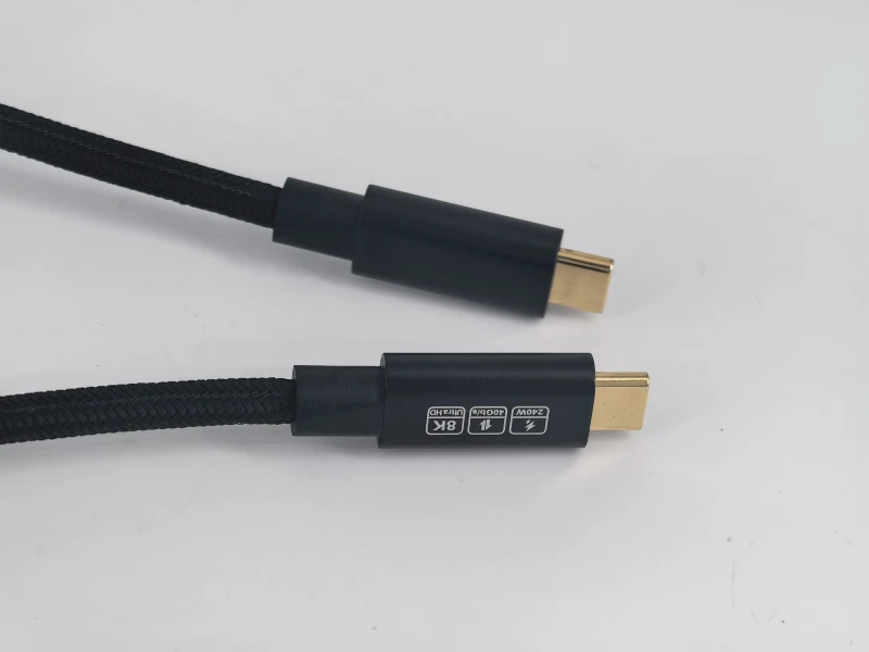 8K-Type-C-USB-3.0-240W-40GB-3A-Fast-Charging-Tinned-Copper-Conductor-Data-Cable-Braided-Shielding-PVC-Jacket-Smart-Watch-Mobile