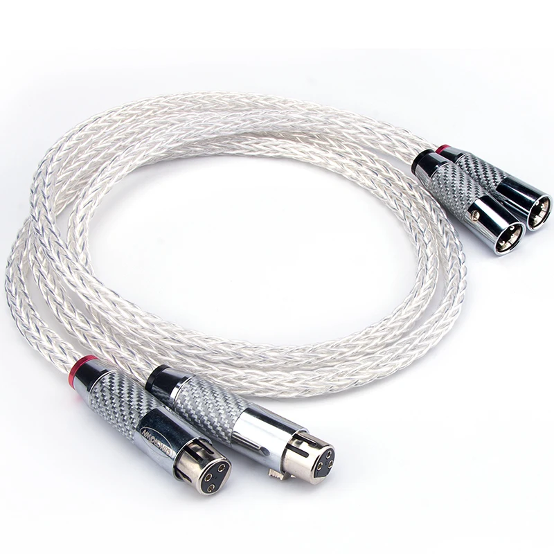 AG8-Carbon-Fiber-XLR-Connector-Cannon-Male-Female-Balanced-Audio-Interconnect-Cables-Projector-Microphone-Speaker-Combination