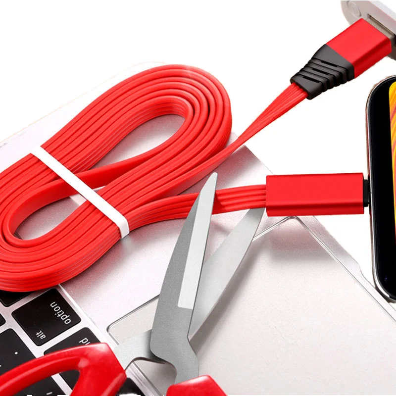 Adjustable-and-Renewable-Type-C-Mobile-Phone-USB-Data-Charging-Cable-Quick-Repair-with-Red-Magic-Earphones-Braid-Shielding