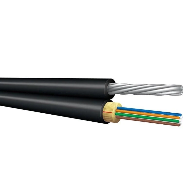 Aerial-SM-MM-PVC-or-LSZH-Jacket-Outdoor-Fibra-Cable-Optical-Fiber-Cable-with-Solid-or-Stranded-Messenger-Flat-Drop-Cable