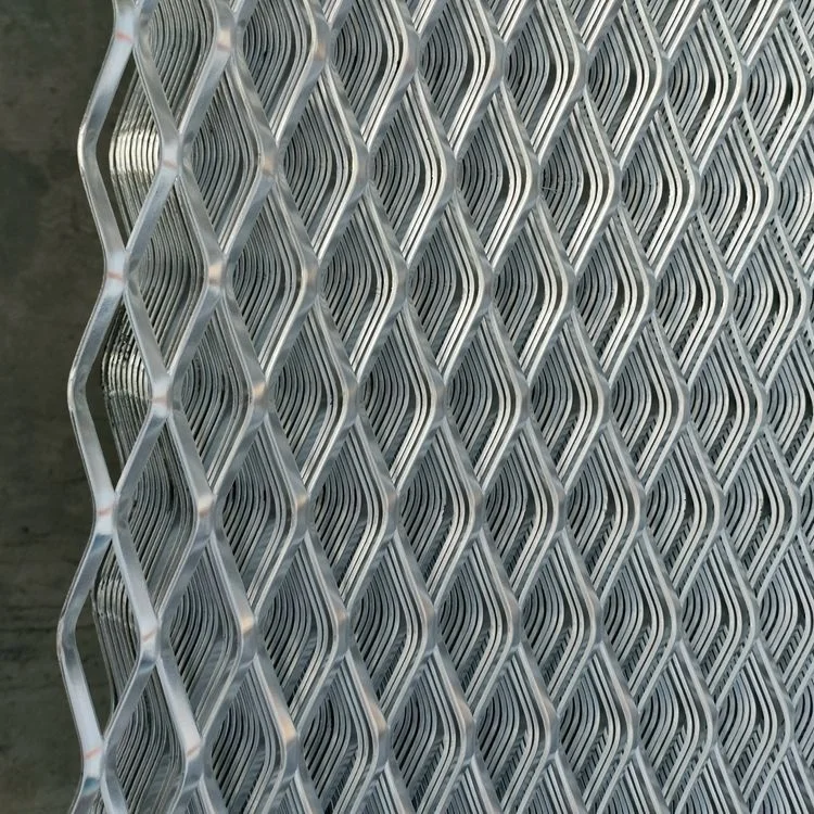 Aluminum-Decorative-Expanded-Wire-Mesh-Diamond-Hole-Shape-Perforated-Technique-Welding-Processing-Service-Powder-Coated