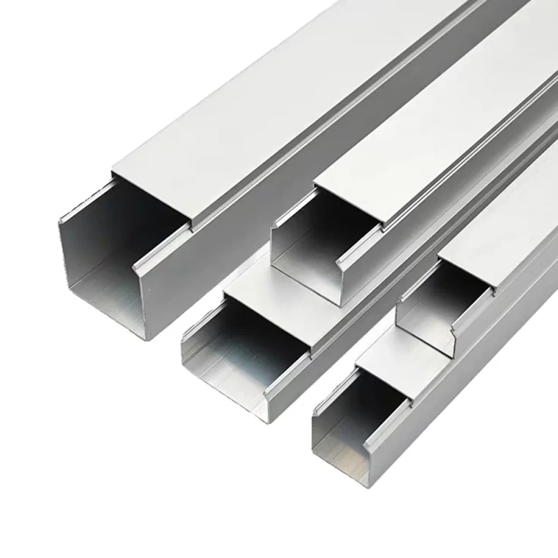 Aluminum-Square-Cable-Trunking-with-Snap-on-Cover-Multiple-Sizes-for-Wall-Floor-Ceiling-Wiring