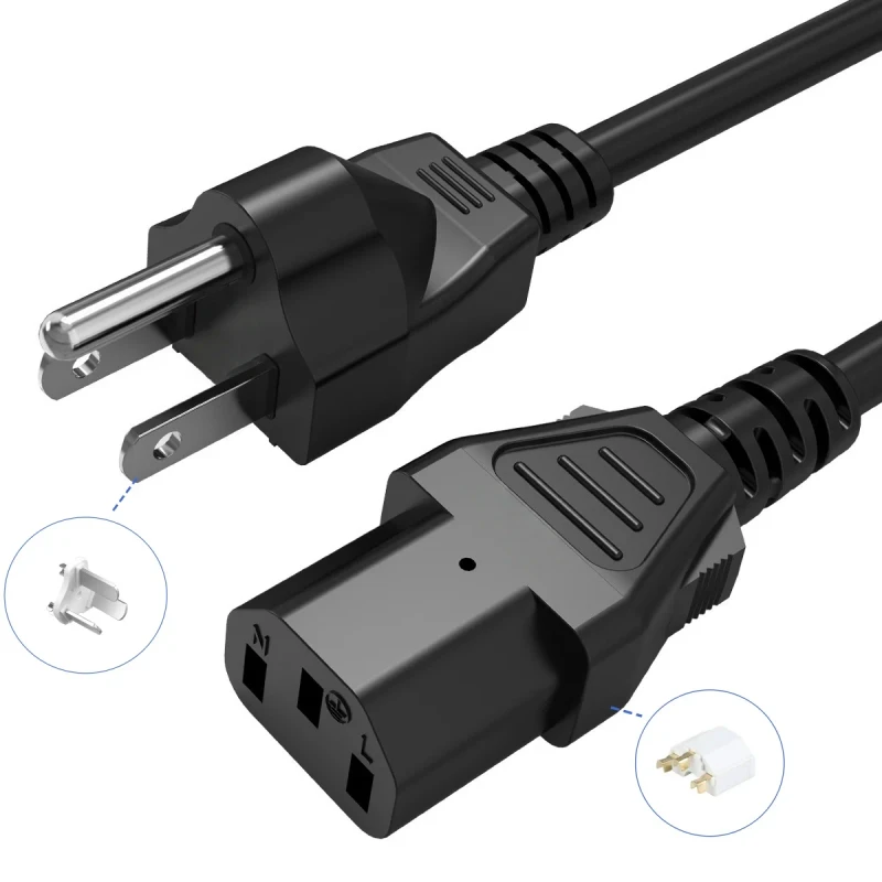 American-Standard-IEC-C7-3-Pin-Plug-Power-Cord-220V-15A-10A-13A-Copper-PVC-1.5m-Extension-Cords-for-Computers