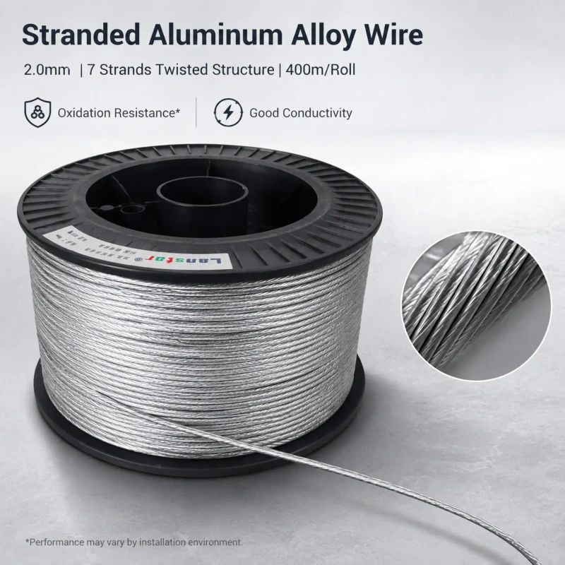 Antioxidant-Good-Electrical-Conductivity-2.0mm-Multi-Stranded-Aluminum-Alloy-Wire-for-Electric-Fence-400m