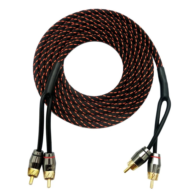Audio-Cable-1m-3m-5m-Full-Metal-2-RCA-AV-Audio-Pure-Copper-OFC-Kabel-AV-Cable-HiFi-2-RCA-Cable