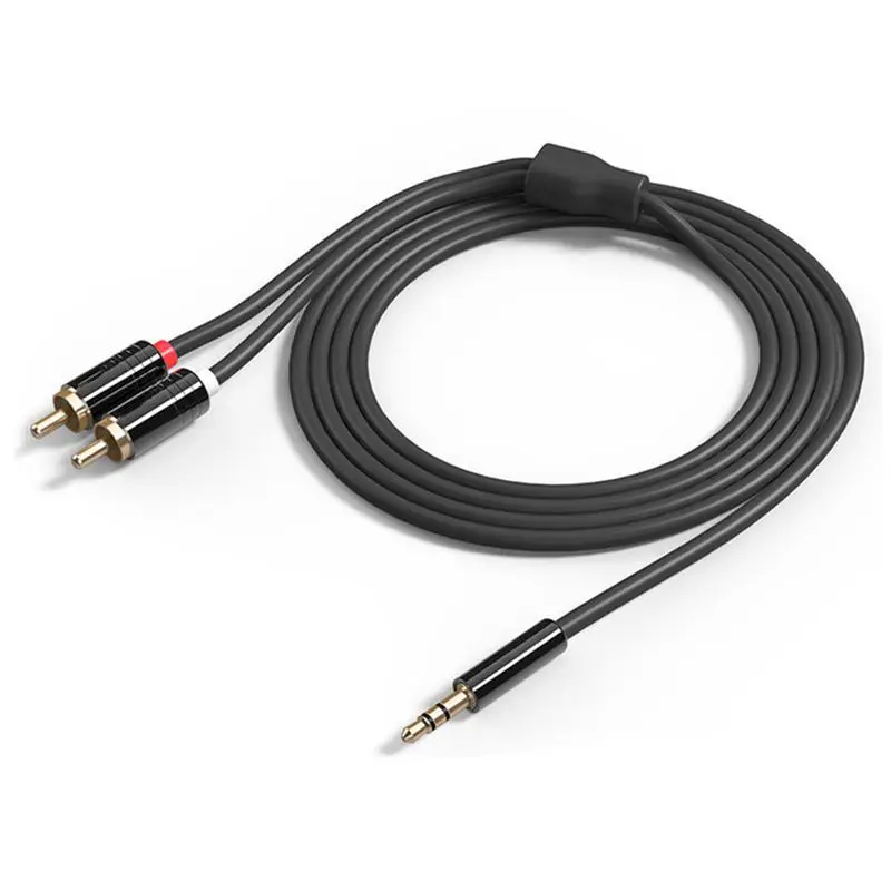 Audio-Video-Cable-Jack-3.5mm-to-2-RCA-AUX-Splitter-Stereo-Male-to-Male-PVC-Jacket-for-DVD-Player-Speakers-Projectors