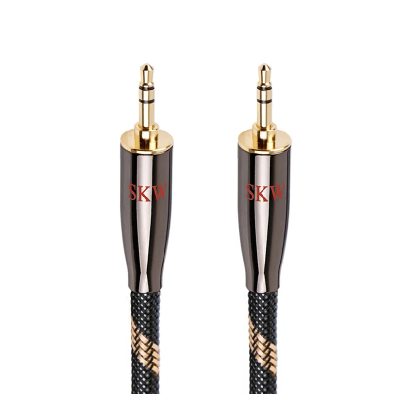 Audiophiles-High-Performance-24K-Gold-Plated-AUX-Cable-3.5mm-Jack-Metal-Shell-Nylon-Stereo-Audio-Video-Microphone-HDTV-Cable