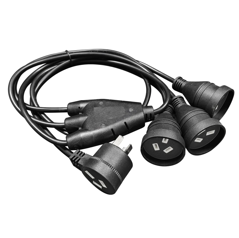 Australia-Extension-Cords-3-in-1-10A-Piggyback-SAA-AU-Plug-IEC-Consumer-Electronics-Cord