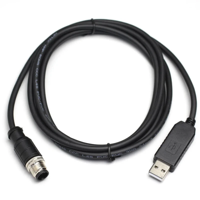 Aviation-Plug-M12-8-pin-RS232-Serial-Cable-for-PC-to-Sensor-Program-Config-Communication-Cable-FTDI-Chip