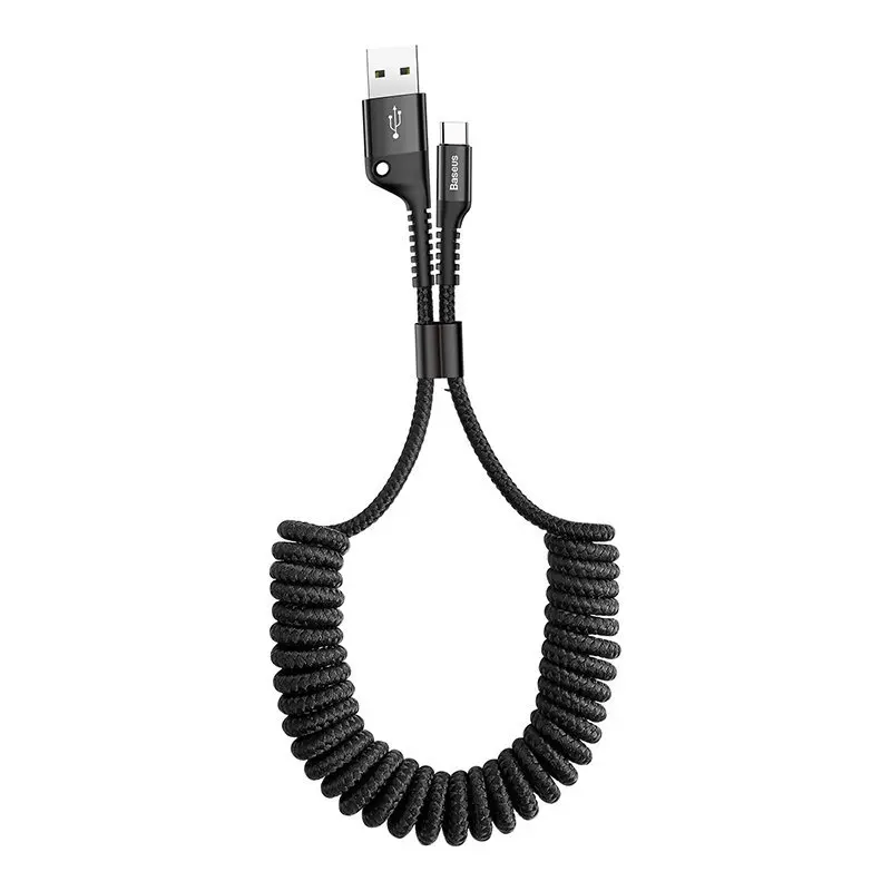 Baseus-Fish-eye-Spring-Data-Cable-USB-to-Type-C-2A-1m-Black