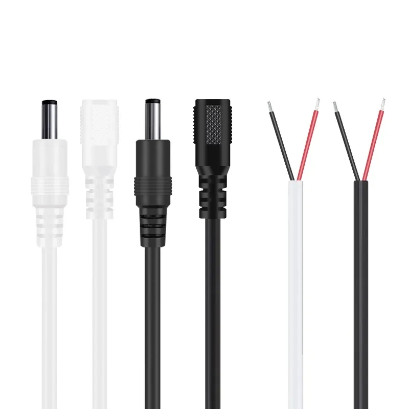 Black-Dc5521-Male-Power-Cord-Extension-Line-0.5mm-0.3m