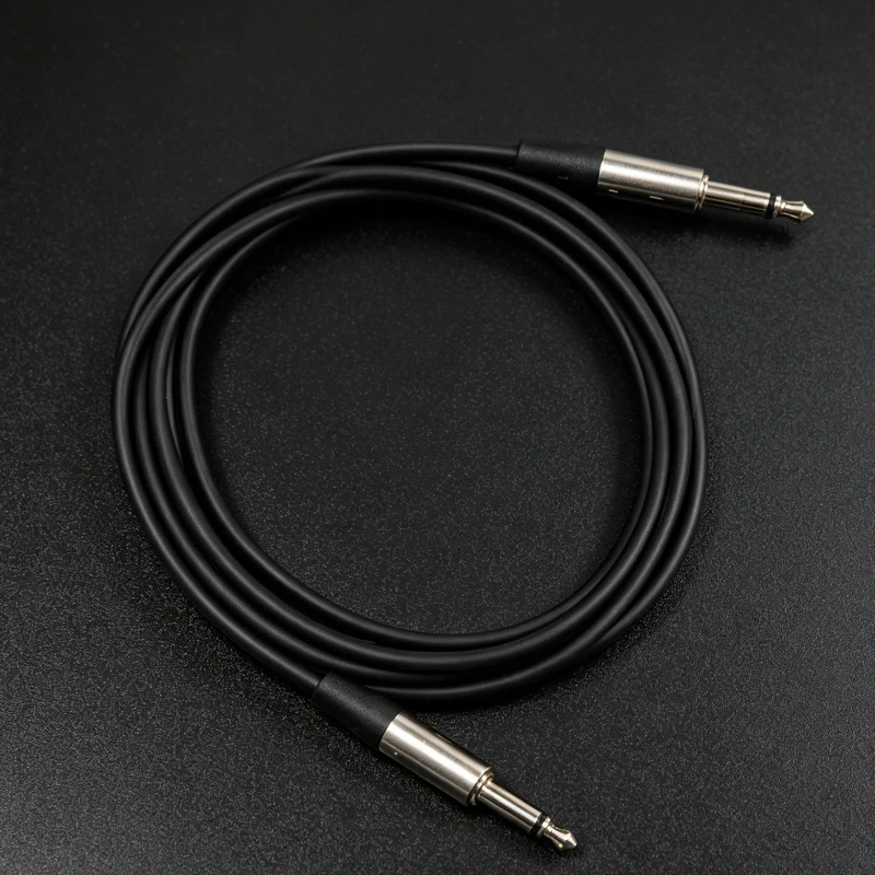 Braided-Shield-6.35mm-Jack-Cable-Patch-Cord-Mono-or-TRS-Optional-for-Bass-Guitar-Loud-Speaker-and-Live-Show