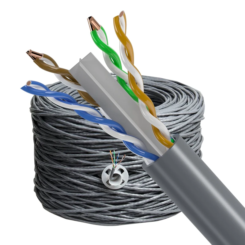 CAT6-UTP-LAN-Cable-305M-1000FT-Bare-Copper-CCA-Conductor-PVC-LSZH-Jacket-No-Cross-Data-Communication-Cable