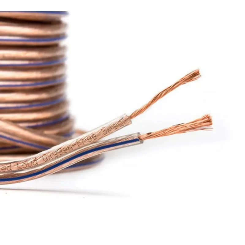 CCA-Copper-Clad-Aluminum-0.75mm-1.5mm-2.5mm-Transparent-Parallel-Speaker-Cable-Flat-Clear-Twin-Wire