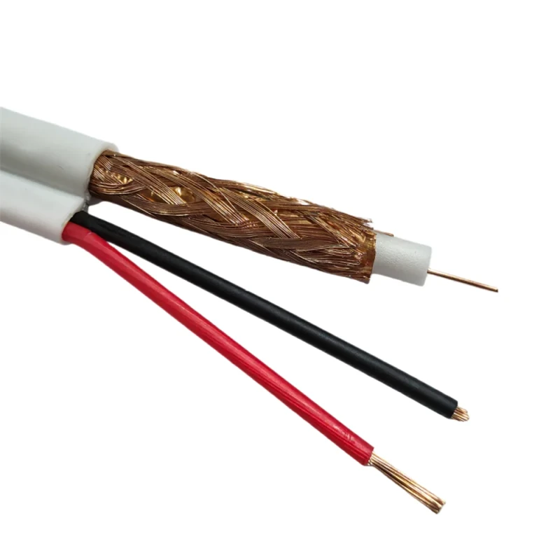CCTV-RG592C-Coaxial-Cable-Power-1000ft-Communication-Copper-Solid-Conductor-White-Black-Optional-Foamed-PE-Insulation