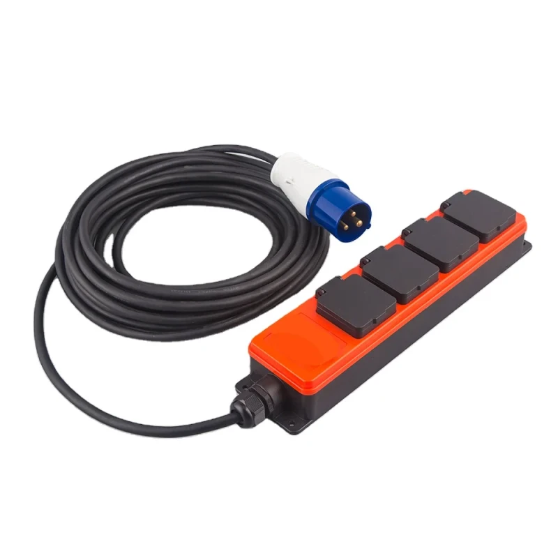 Camping-Garden-IP44-4-Way-UK-BS-Extension-Power-Cord-Lead-Socket-Strip-with-CEE-Plug-and-5-10-15-20M-H05VV-F-3-1.5-2.5mm-Cable