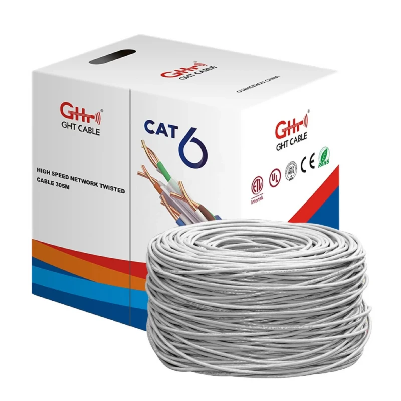 Cat6-UTP-Indoor-8-Conductor-CCA-Cable-100M-Pull-Box-with-HD-PE-Insulation-and-LSZH-PVC-PE-Jacket-for-Telecom-Communication