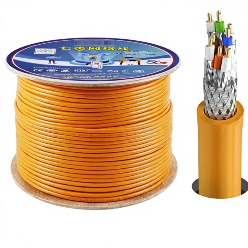 Certified-Cat7-Copper-Stranded-Network-Cable-1000ft-600MHz-Bandwidth-PVC-CMR-Jacket-Options-Communication-Cables