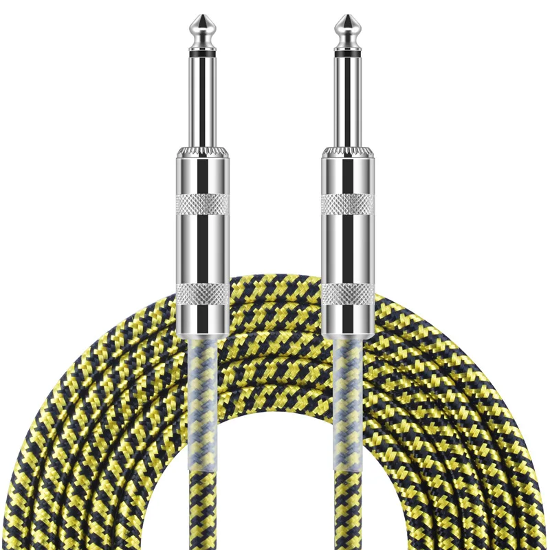 Coaxial-6.5mm-6.35mm-TS-TRS-Jack-Male-Male-Guitar-Speaker-Instrument-OFC-Audio-Cable-Noise-Reduction-Durable-Foil-Braided-Shield