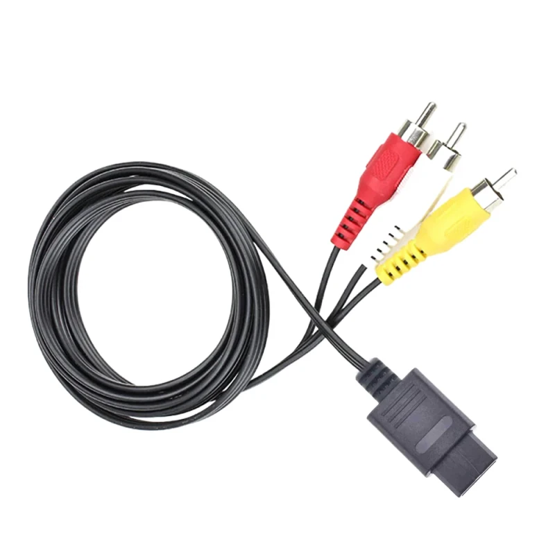 Composite-AV-Audio-Video-TV-Adapter-Cable-for-64-N-3-RCA-Cord-Super-SNES-Game-Cube-GC-Accessories