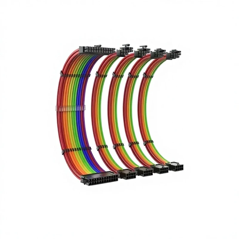 Computer-Case-Power-Extension-Cable-ATX-Graphics-Card-Motherboard-24Pin-8Pin-CPU-Power-Cord-Data-Cable-RGB-Accessories-Copper-BVR