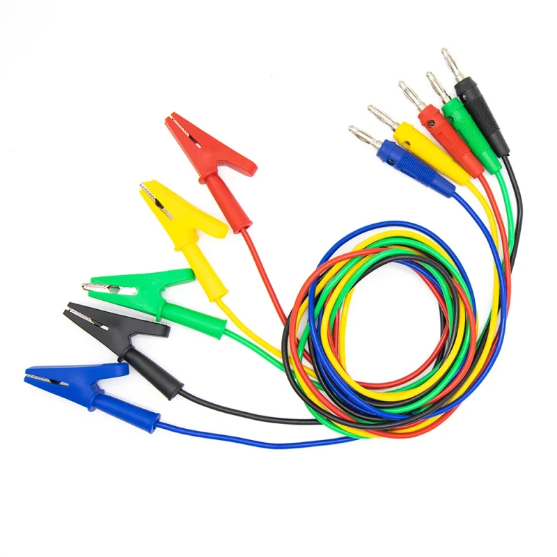Connector-Wire-60mm-Double-Ended-Alligator-Clips-Test-Cable-Injection-Molded-Multimeter-Wire-for-Electrical-Instruments
